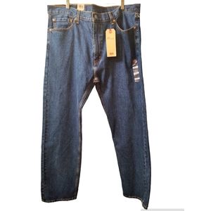 NWT Levi's Mens 505 Dark Blue Regular Fit Straight Leg Denim Jeans Sz 40…